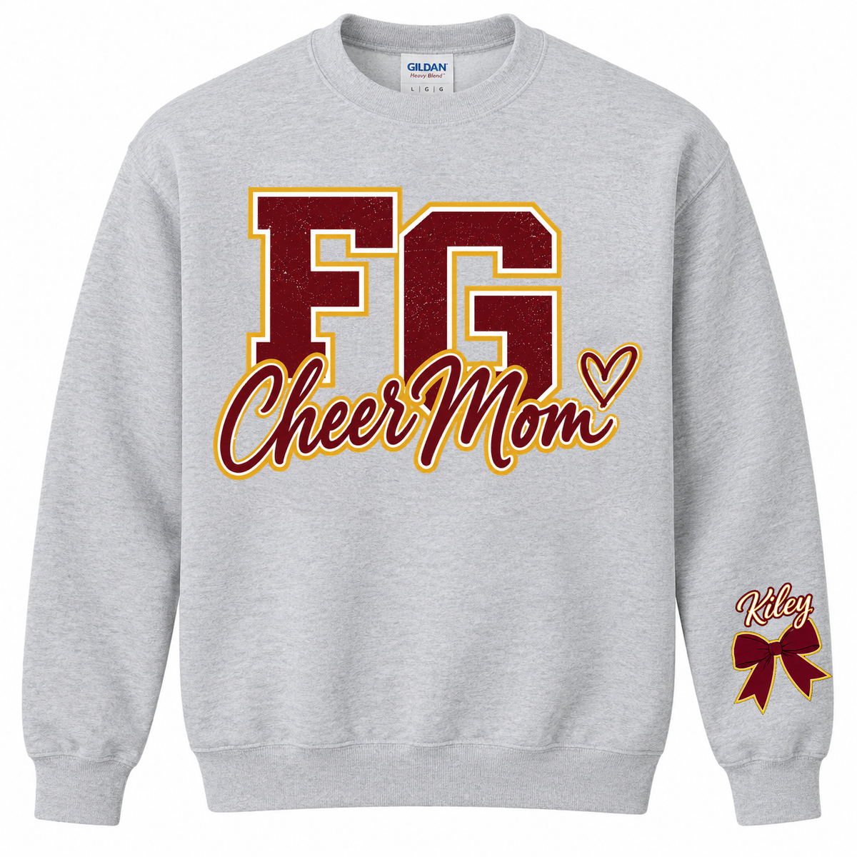 FGMS Cheer Mom Heart Crewneck
