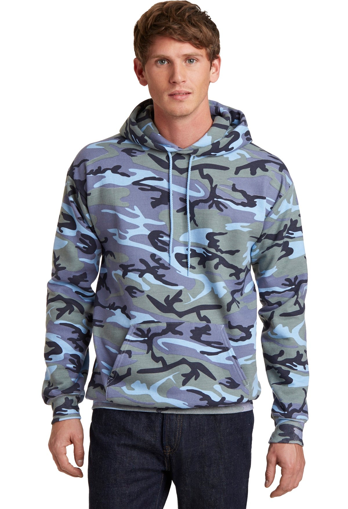 Port & Co ™ Core Fleece Camo Pullover Hooded Sweatshirt. PC78HC