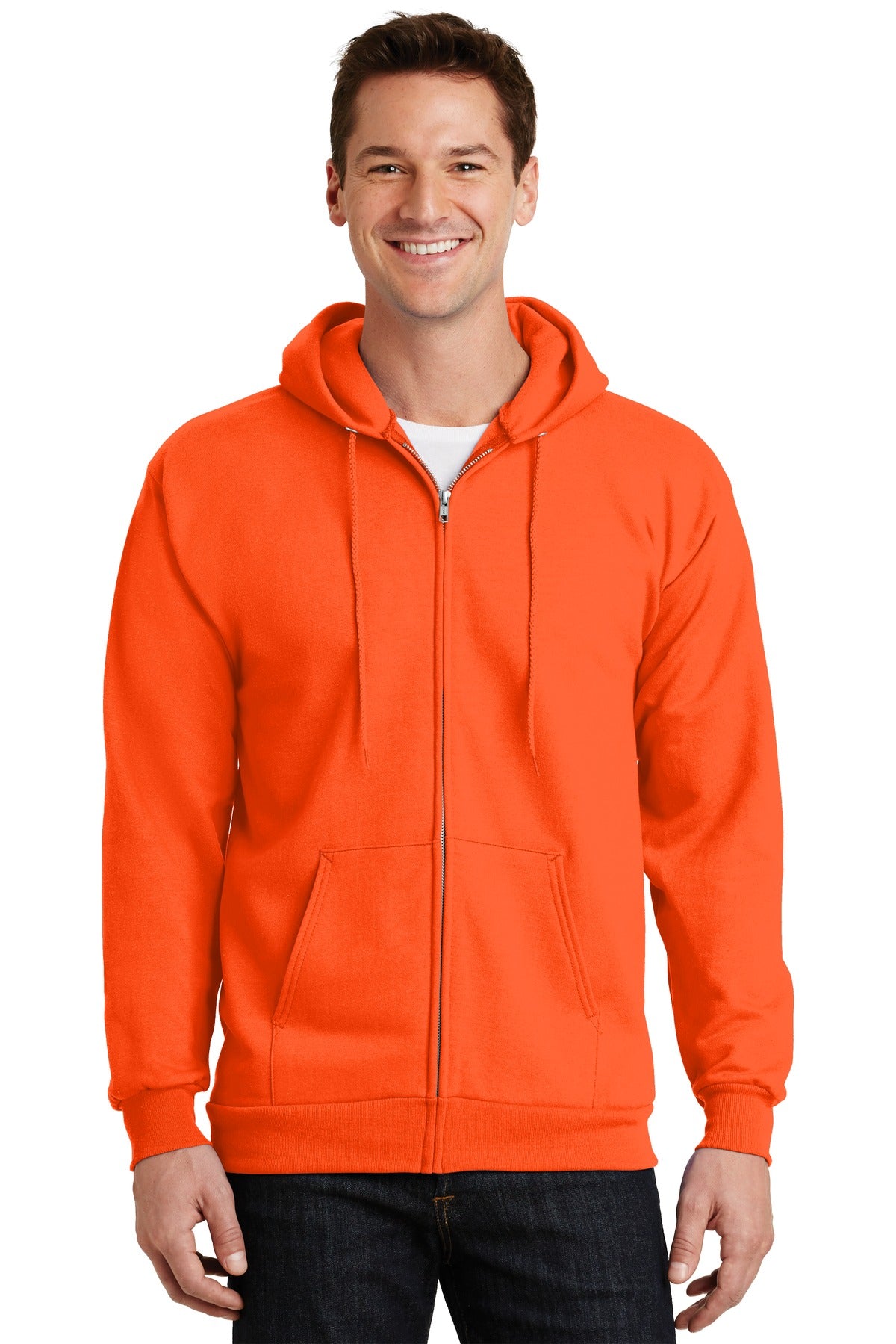 Port & Co ™ Essential Fleece Full-Zip Hooded Sweatshirt. PC90ZH