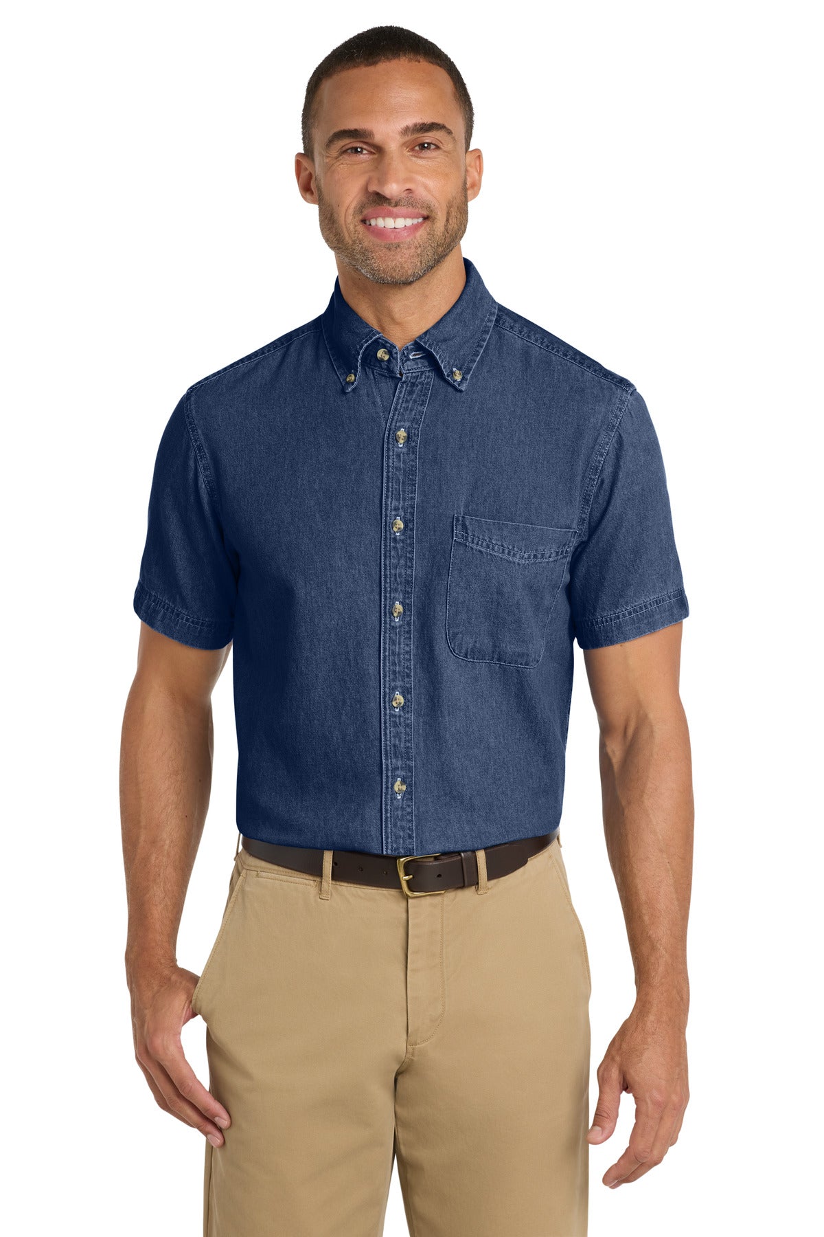 Port & Co ™ Short Sleeve Value Denim Shirt. SP11