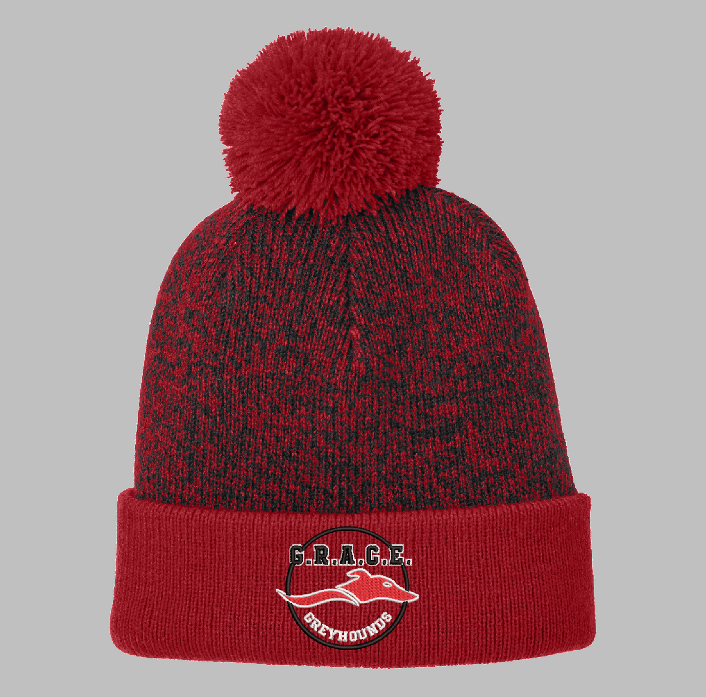 Hounds of GRACE STC68 Halftime Heather Pom Beanie