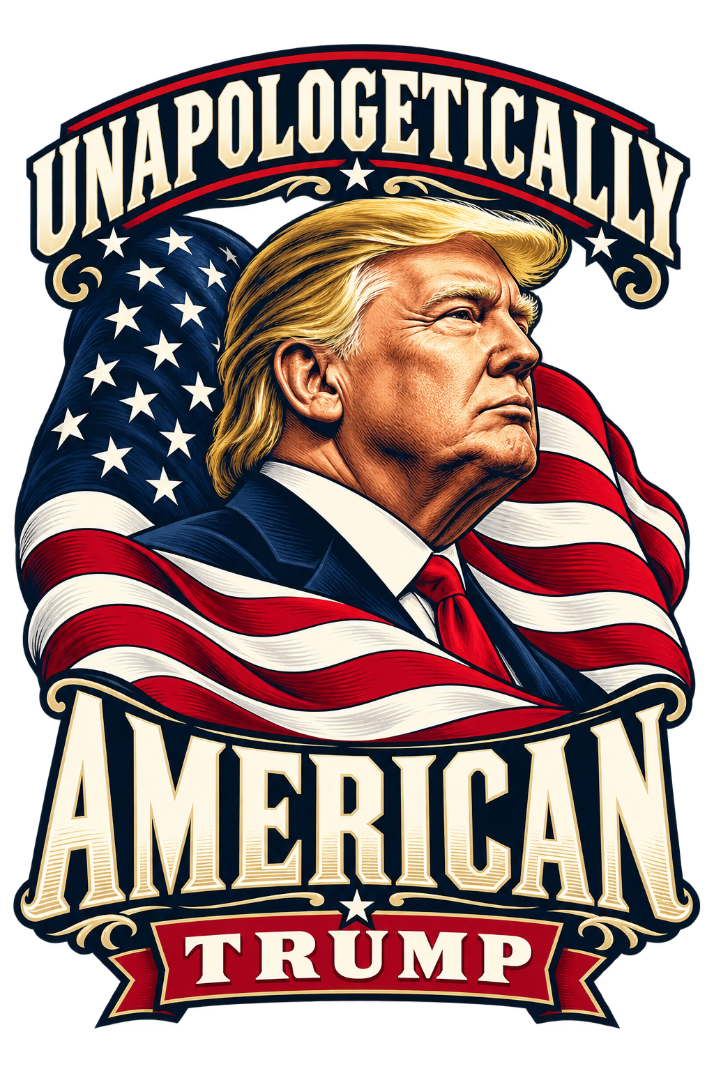 Unapologetically American original print artwork