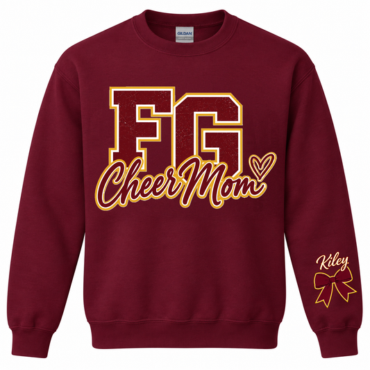 FGMS Cheer Mom Heart Crewneck