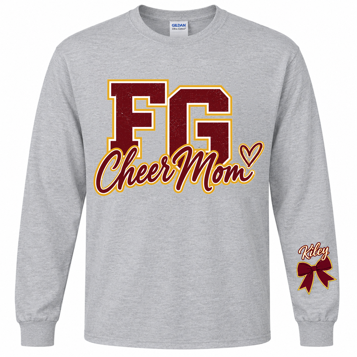FGMS Cheer Mom Heart Long Sleeve