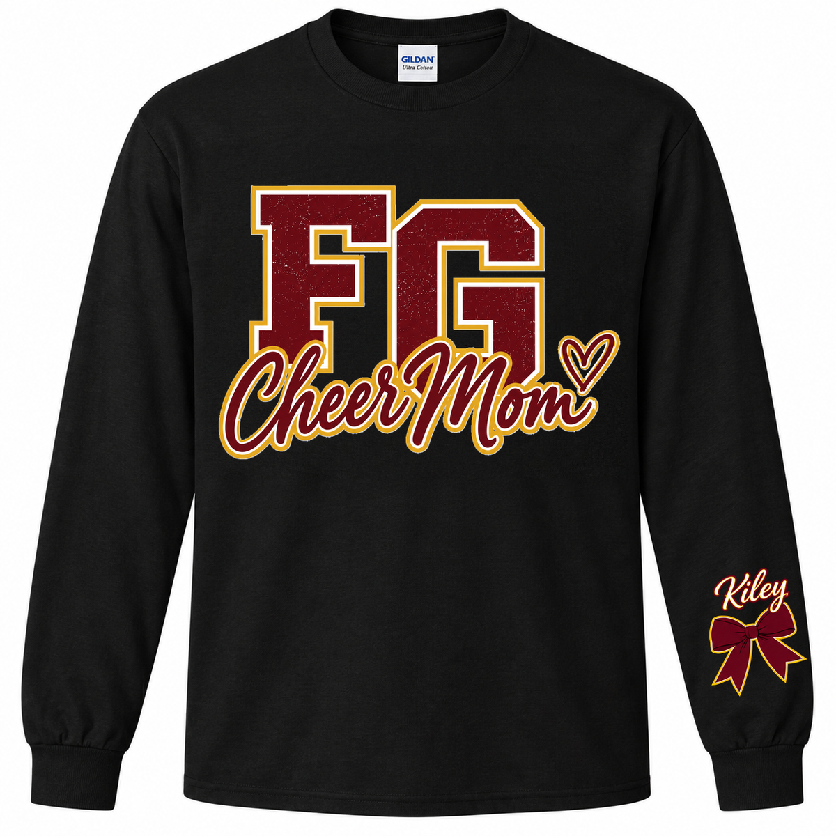 FGMS Cheer Mom Heart Long Sleeve