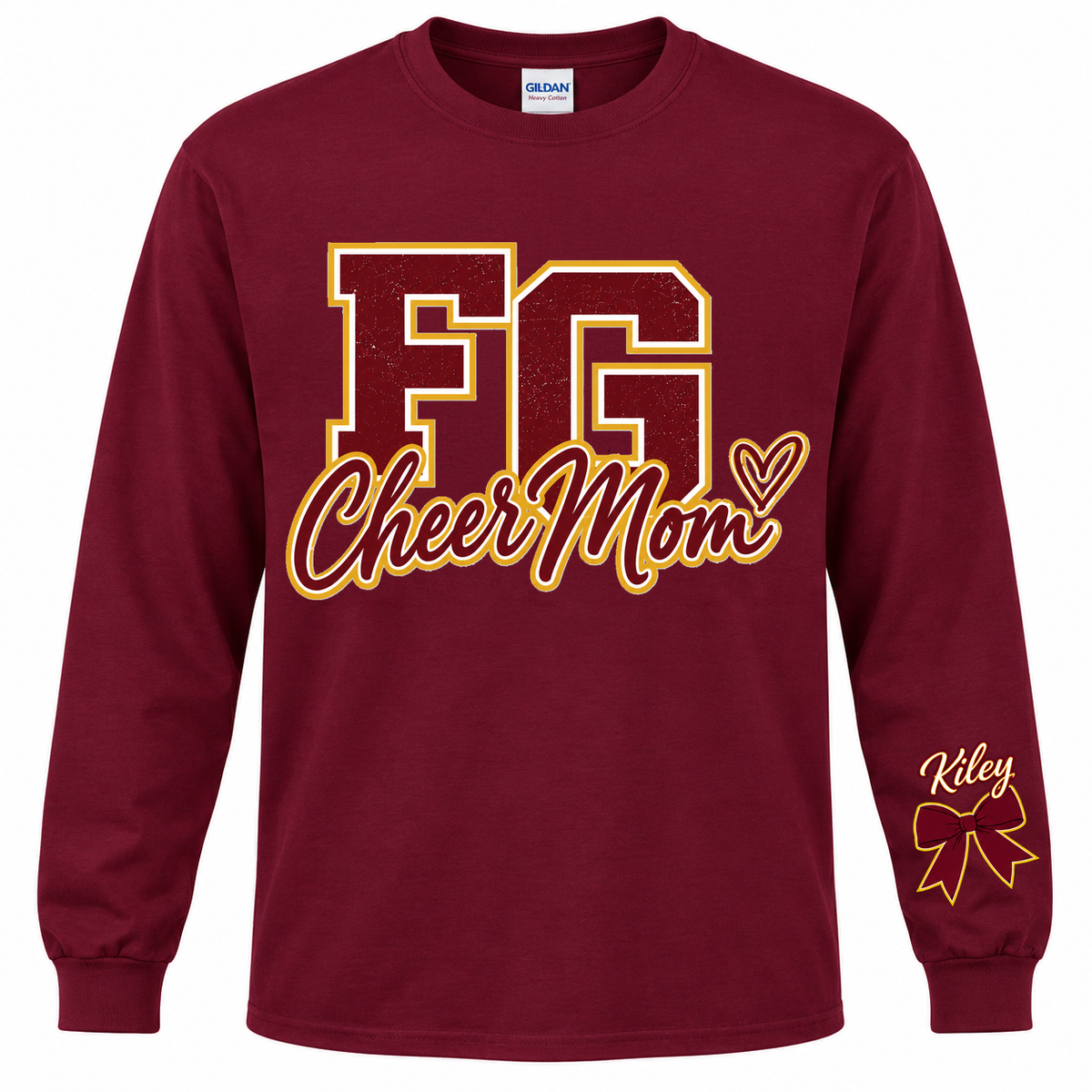 FGMS Cheer Mom Heart Long Sleeve