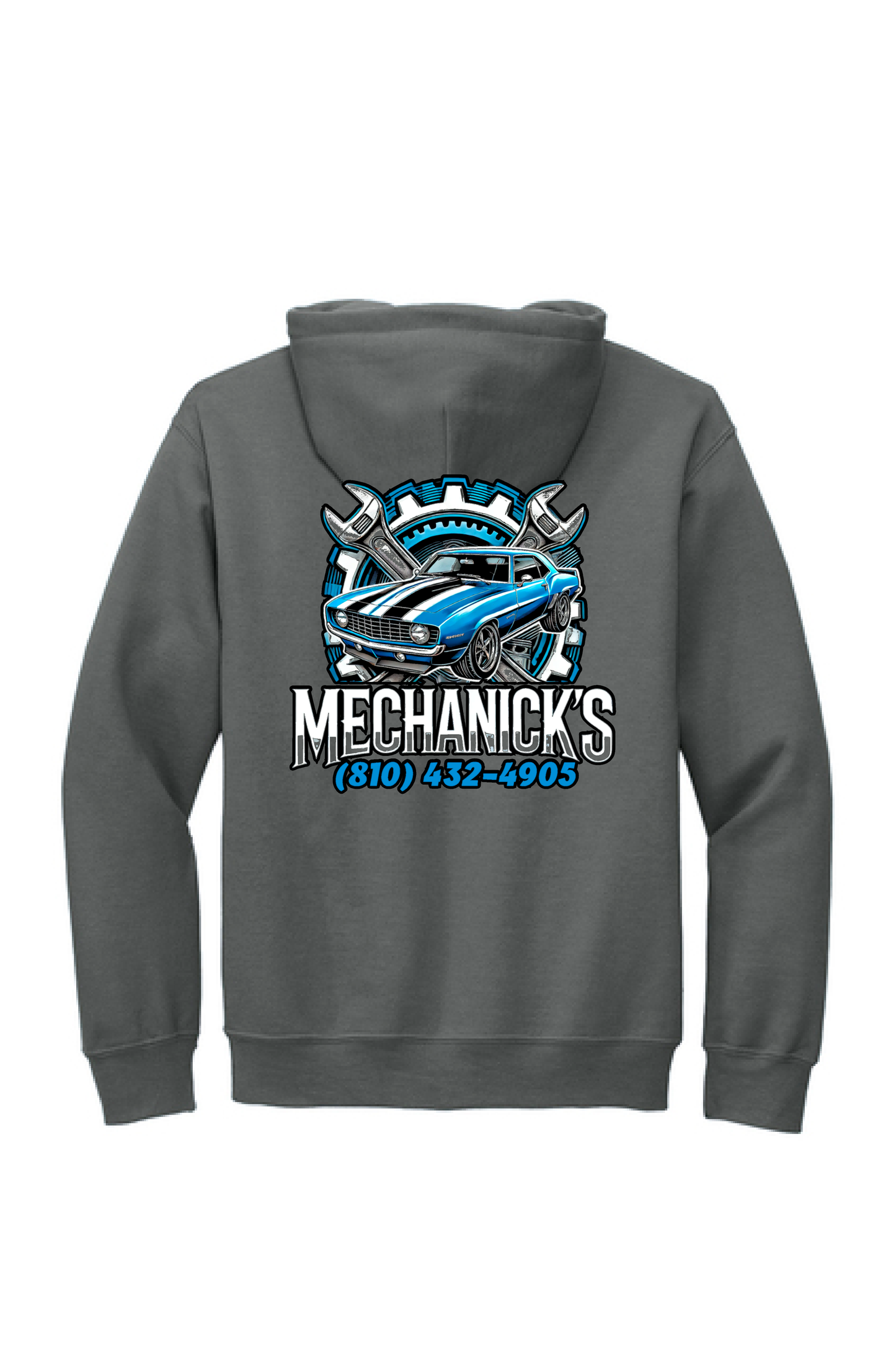 MechaNick’s Garage Hoodie – Gildan® 12500 DryBlend