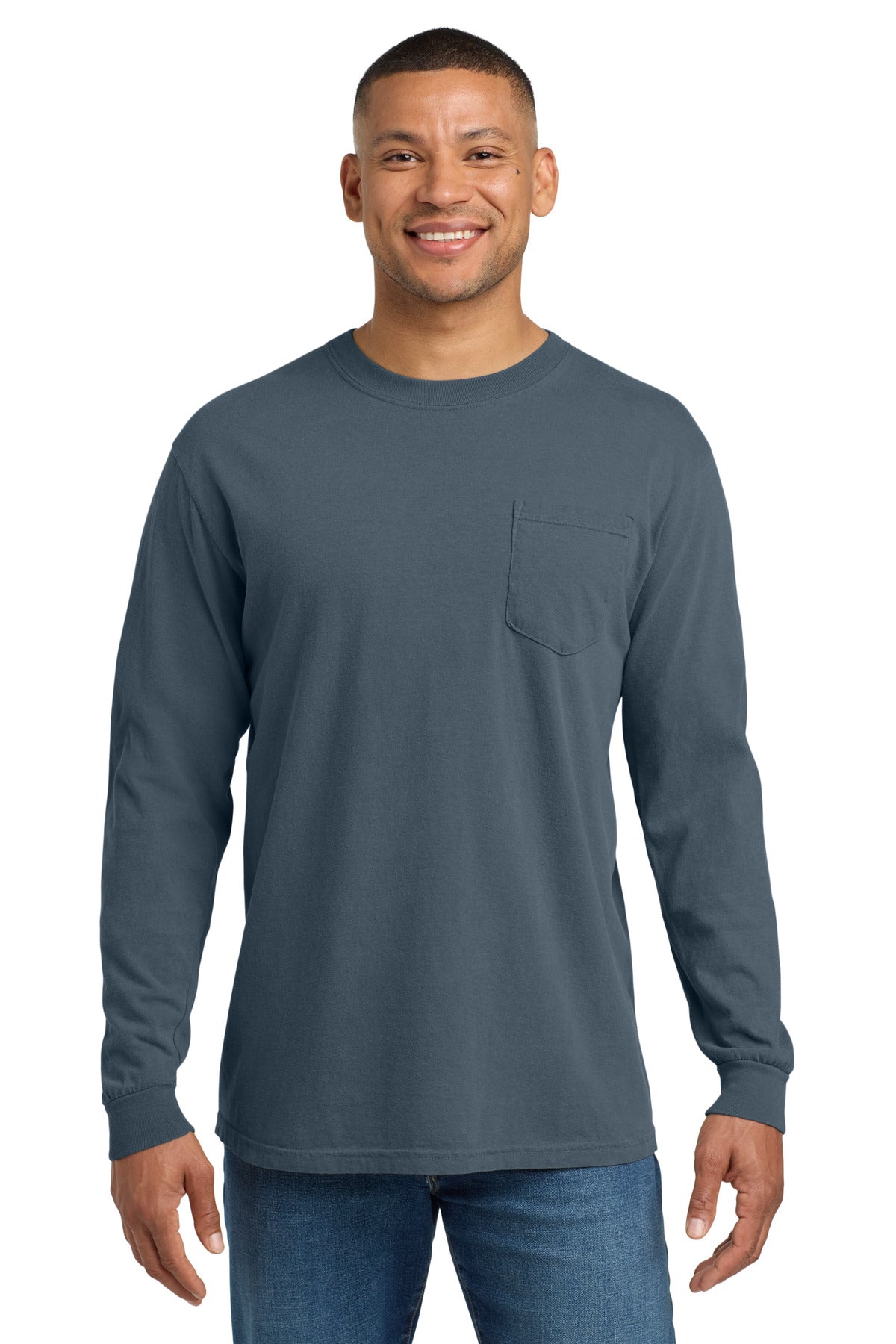 COMFORT COLORS  ®  Heavyweight Ring Spun Long Sleeve Pocket Tee. 4410
