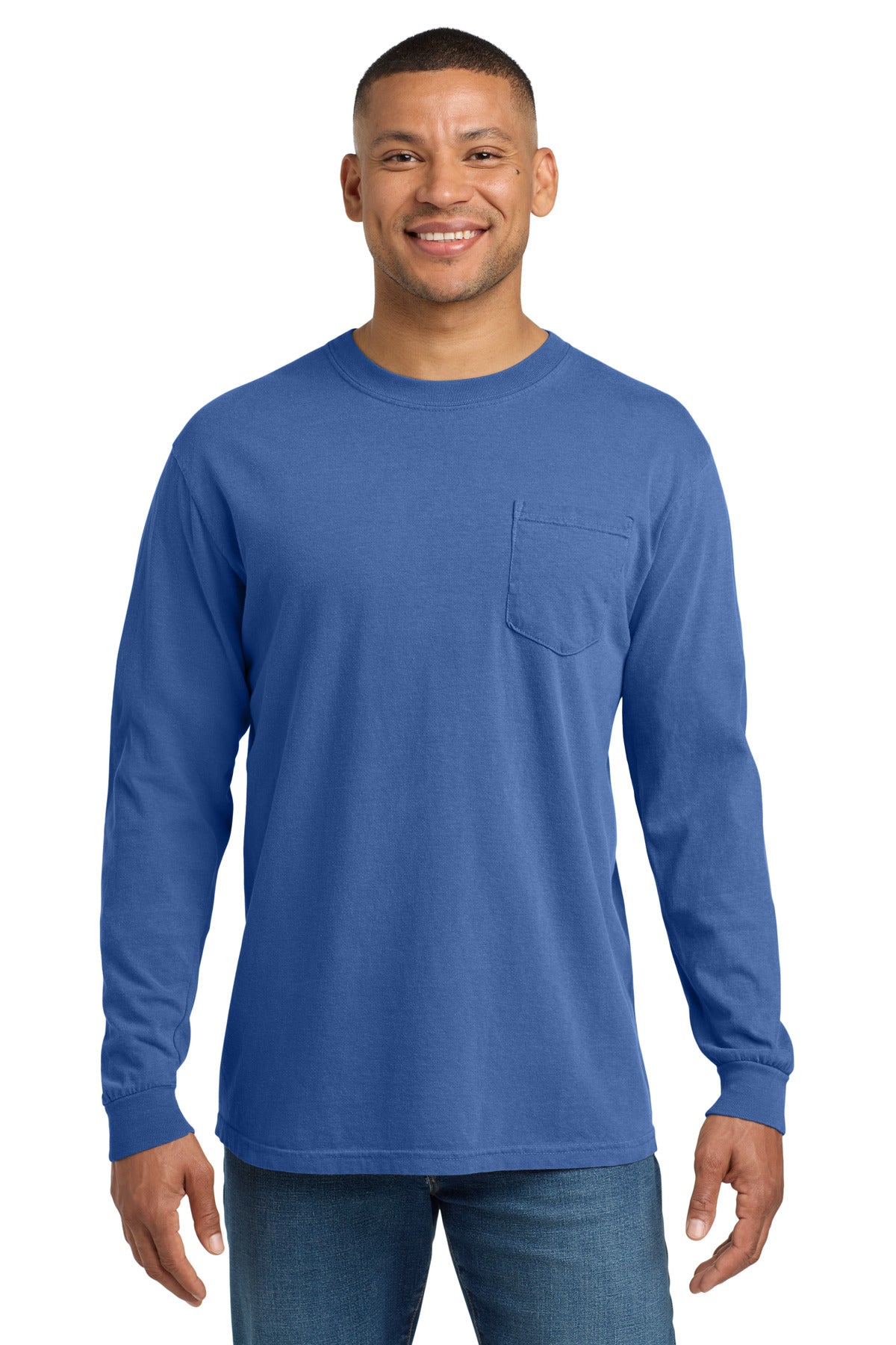 COMFORT COLORS  ®  Heavyweight Ring Spun Long Sleeve Pocket Tee. 4410