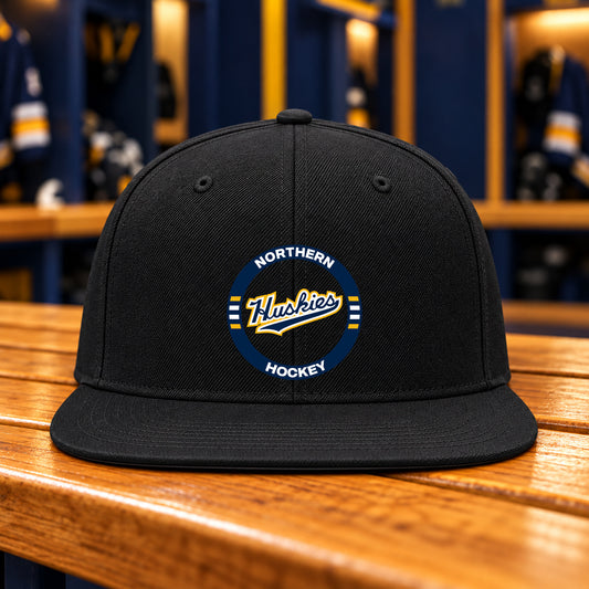 Northern Hockey hat — Black — ACE Signature UV Patch — Huskies Circle