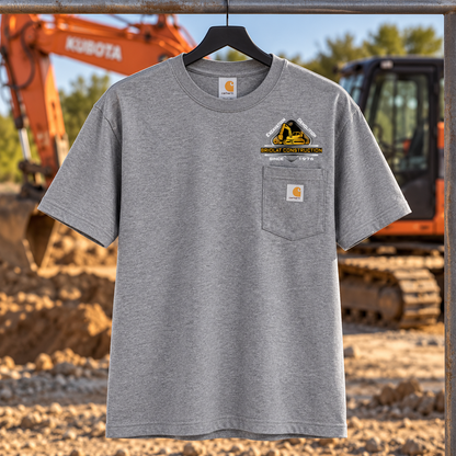 Briolat Construction CTK87 classic logo – Heather Grey – front jobsite mockup