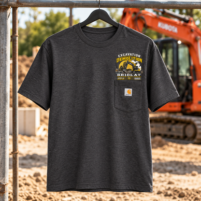 Briolat Construction CTK87 new logo – Carbon Heather – front jobsite mockup