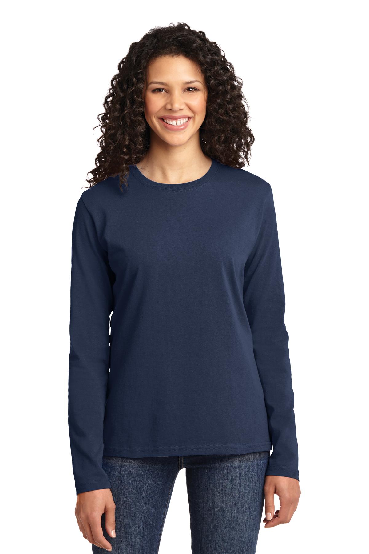 Port & Co ™  Women's Long Sleeve Core Cotton Tee. LPC54LS