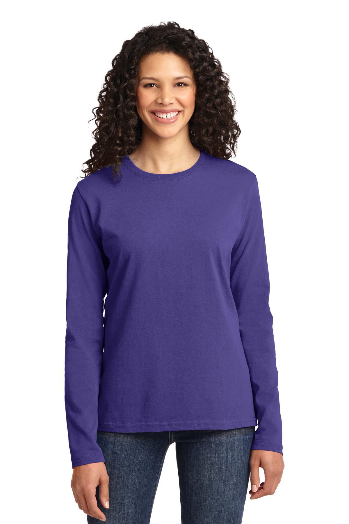 Port & Co ™  Women's Long Sleeve Core Cotton Tee. LPC54LS