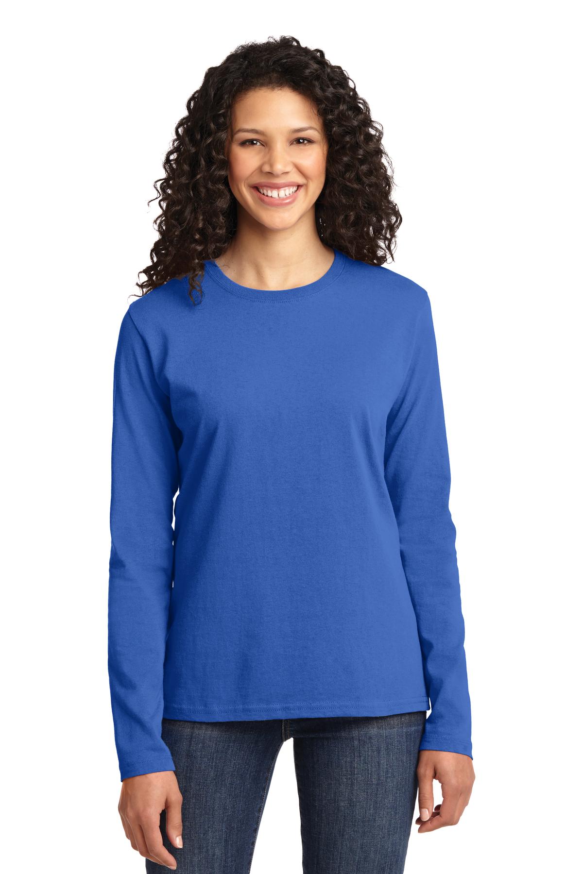 Port & Co ™  Women's Long Sleeve Core Cotton Tee. LPC54LS