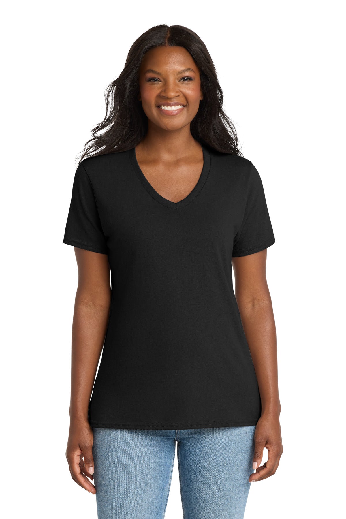 Port & Co ™  Women's Core Cotton V-Neck Tee. LPC54V