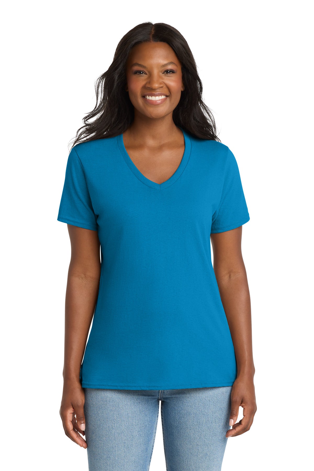 Port & Co ™  Women's Core Cotton V-Neck Tee. LPC54V