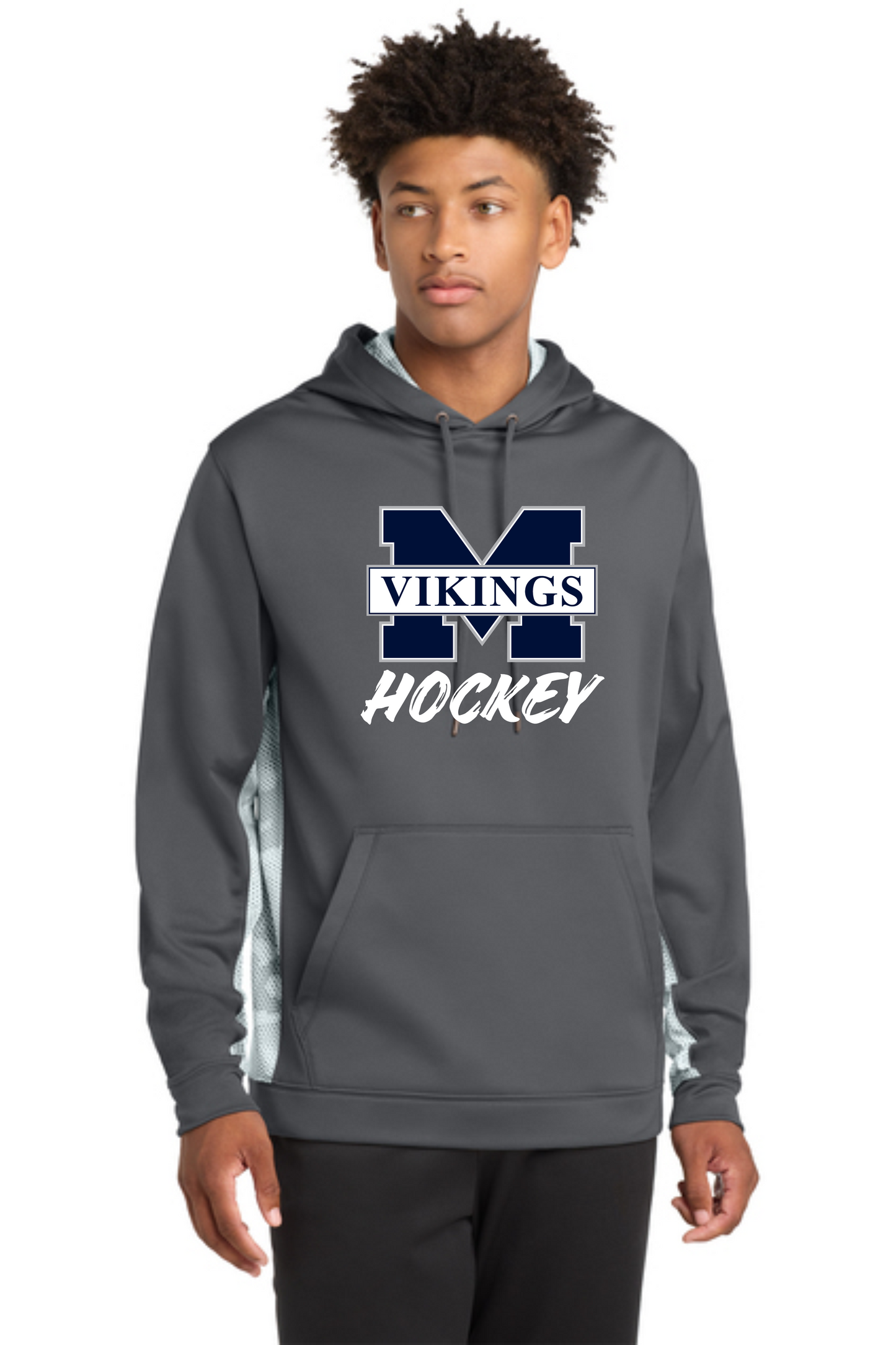 MV-ST239 Sport-Tek® Sport-Wick® CamoHex Fleece Colorblock Hooded Pullover