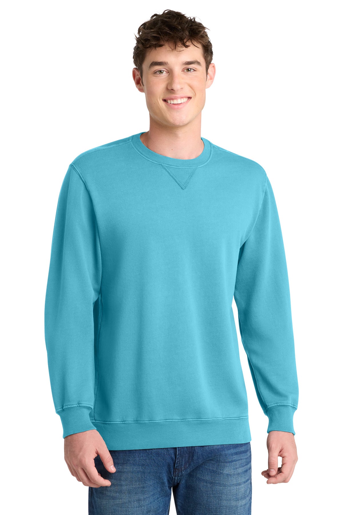Port & Co ™  Beach Wash ®  Garment-Dyed Crewneck Sweatshirt PC098