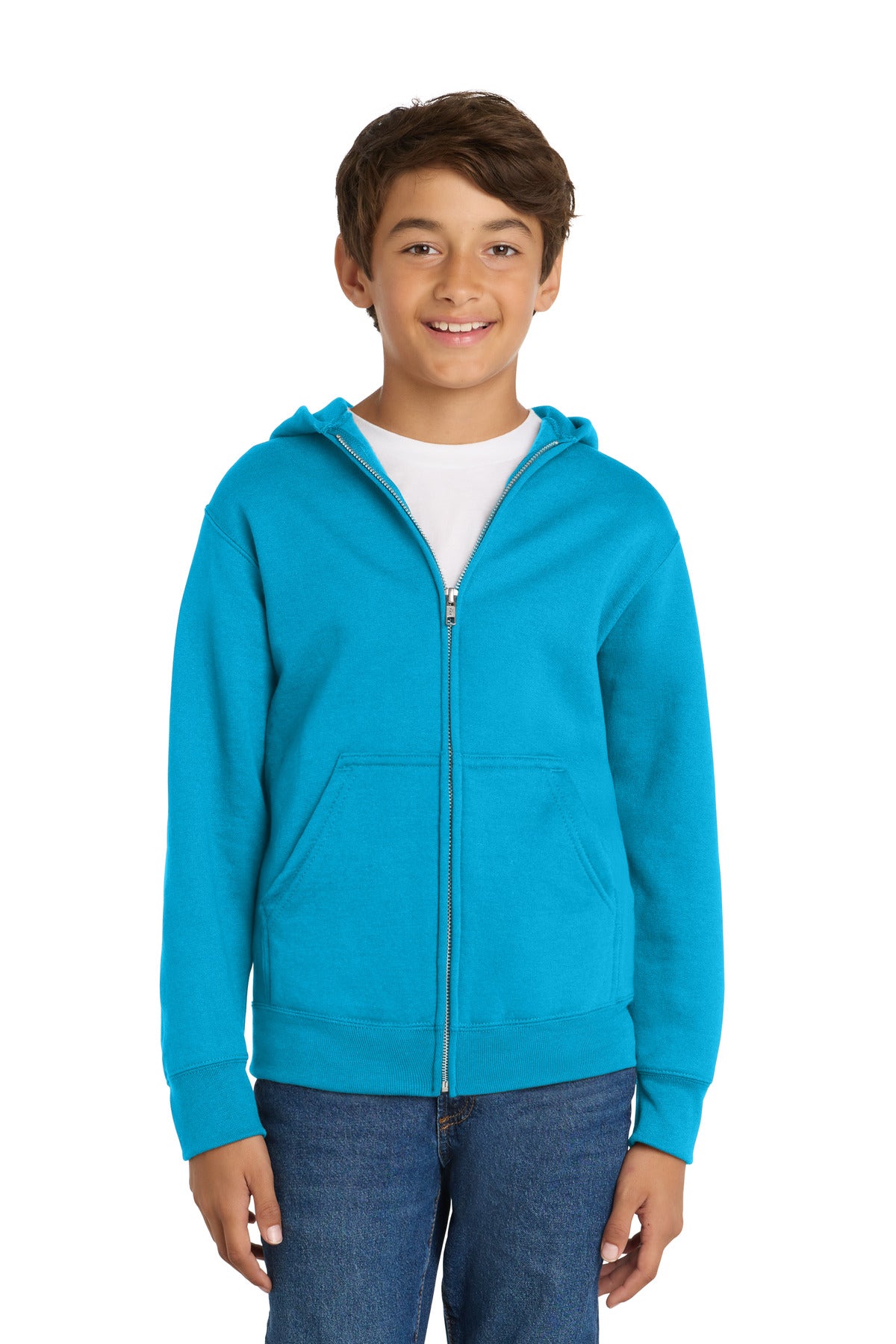 Port & Co ™  Youth Core Fleece Full-Zip Hooded Sweatshirt PC78YZH