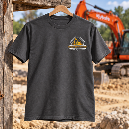 Briolat Construction PC55 classic logo – Charcoal – front jobsite mockup