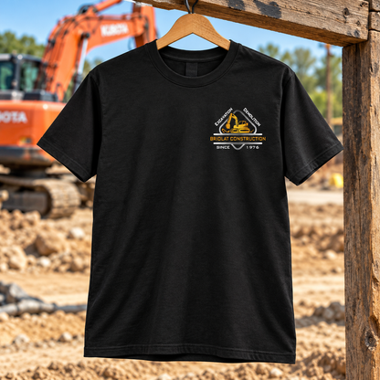Briolat Construction PC55 classic logo – Jet Black – front jobsite mockup