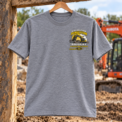 Briolat Construction PC55 new logo – Athletic Heather – front jobsite mockup
