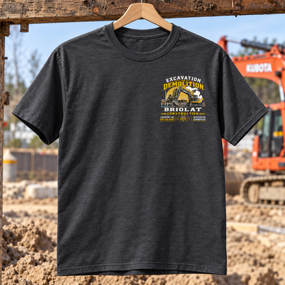 Briolat Construction PC55 new logo – Charcoal – front jobsite mockup