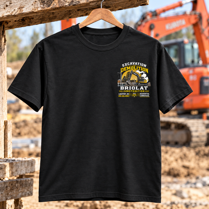 Briolat Construction PC55 new logo – Jet Black – front jobsite mockup