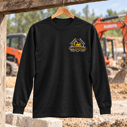 Briolat Construction PC55LS classic logo – Jet Black – front jobsite mockup