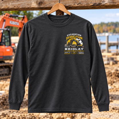 Briolat Construction PC55LS new logo – Charcoal – front jobsite mockup