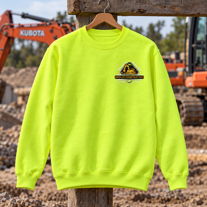 Briolat Construction PC78 classic logo – Neon Yellow – front jobsite mockup