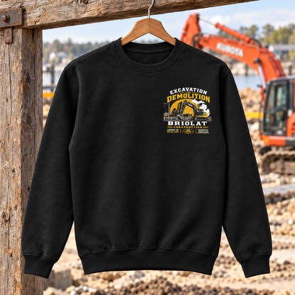 Briolat Construction PC78 new logo – Jet Black – front jobsite mockup