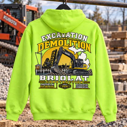 Briolat new excavator Carhartt CTK121 Brite Lime back