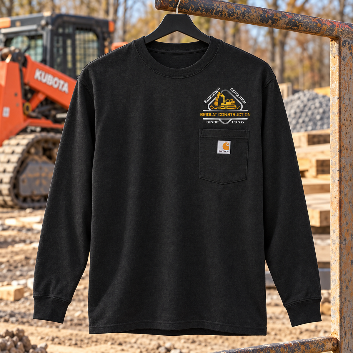 Briolat Classic Logo CTK126 Black front jobsite mockup