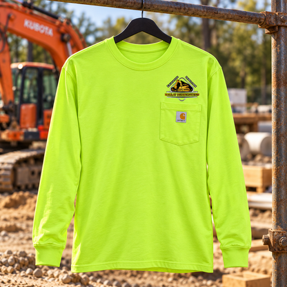 Briolat Classic Logo CTK126 Brite Lime front jobsite mockup