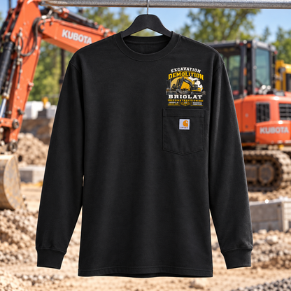 Briolat New Excavator Design CTK126 Black front jobsite mockup