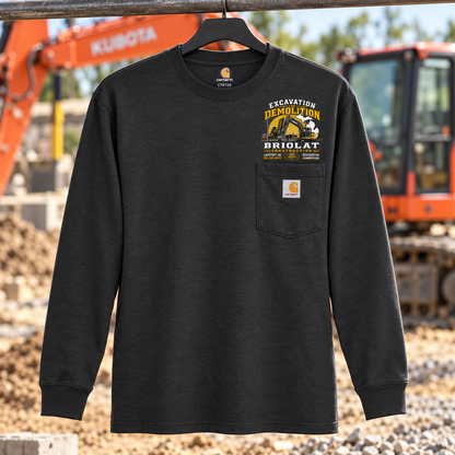 Briolat New Excavator Design CTK126 Carbon Heather front jobsite mockup