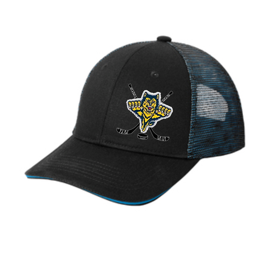 PHN - C818  Port Authority® Double Mesh Snapback Sandwich Bill Cap