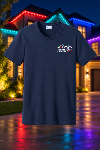 Navy | Front | Blue Water Trimlight women's tee — proposed, pending approval