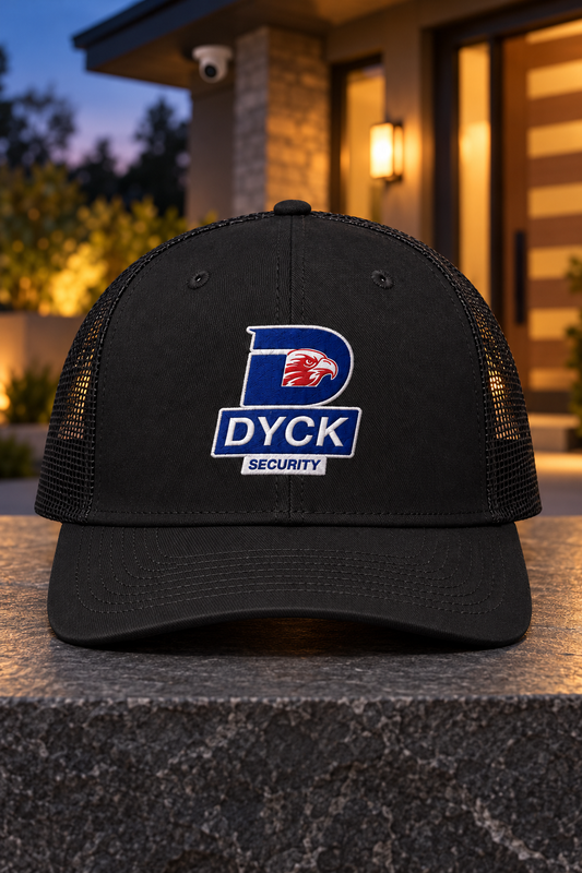 Black | Embroidery | Dyck Security C402 | Centered front view