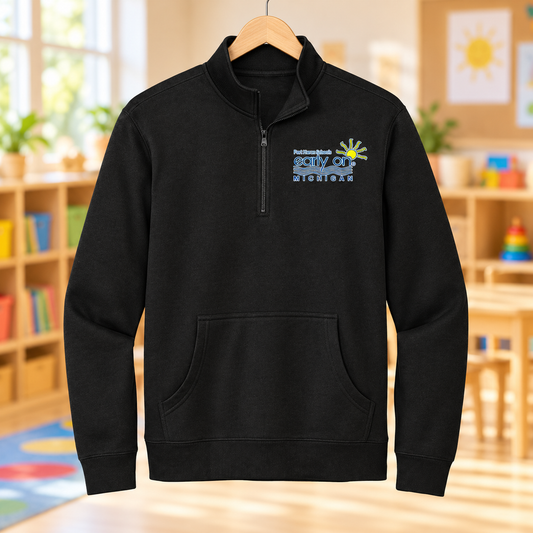 DT6106 Black with printed Early On Michigan logo in a classroom