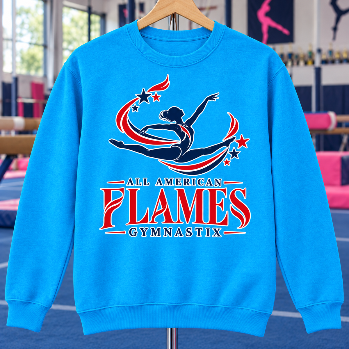 PC78 | Neon Blue | Stars in Motion | All American Flames Gymnastix