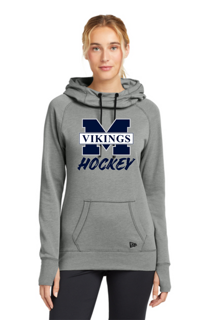 MV-LADIES New Era® LNEA510 Tri-Blend Fleece Pullover Hoodie