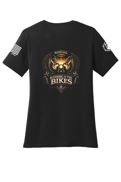 Blessing of the Bikes ch4 Ladies T-Shirt – LPC55