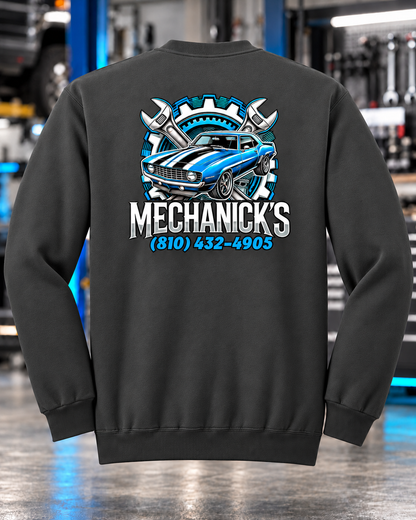 MechaNick’s crew charcoal back new crest product mockup