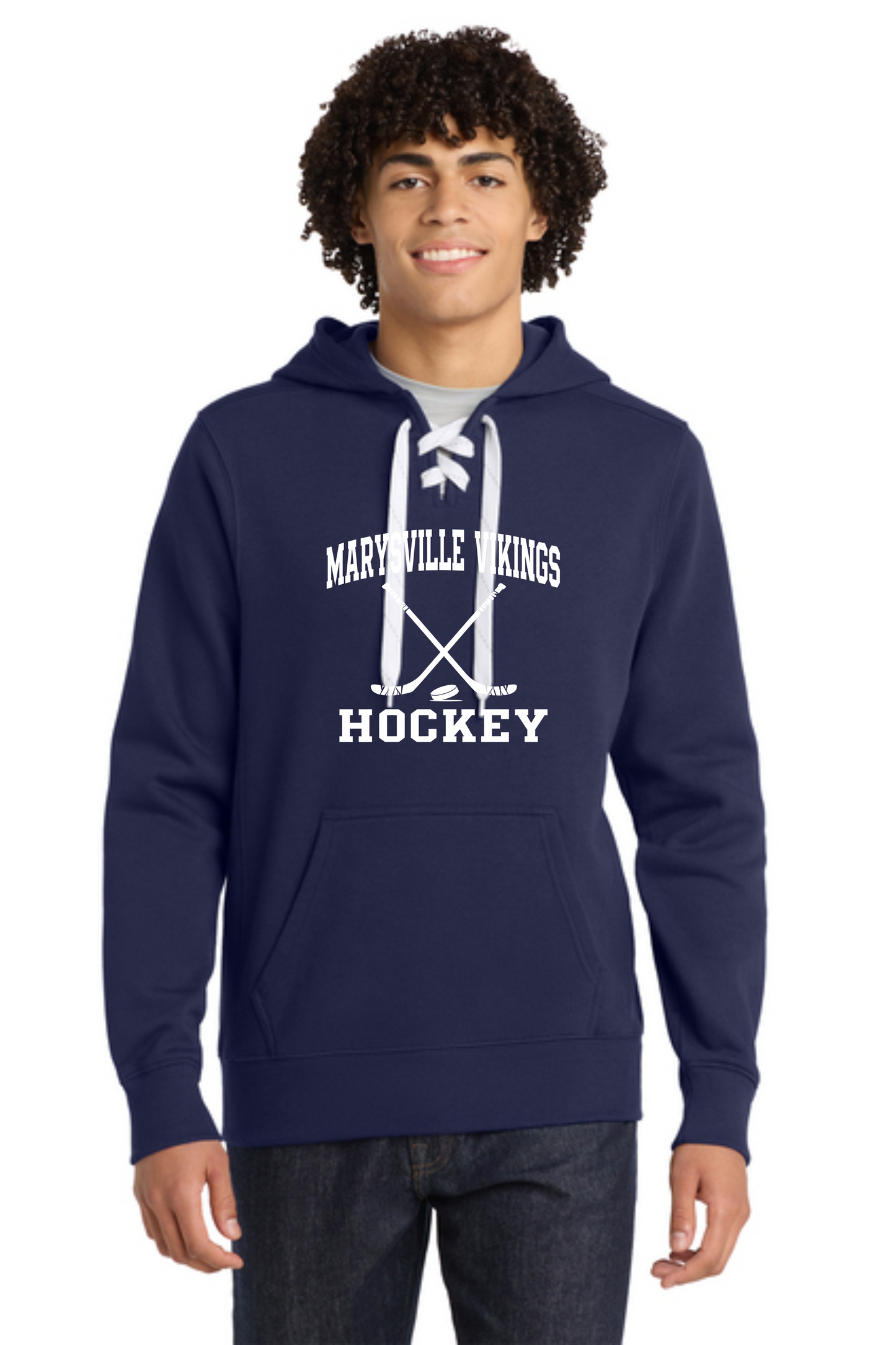 MV-ST271 Sport-Tek® Lace Up Pullover Hooded Sweatshirt