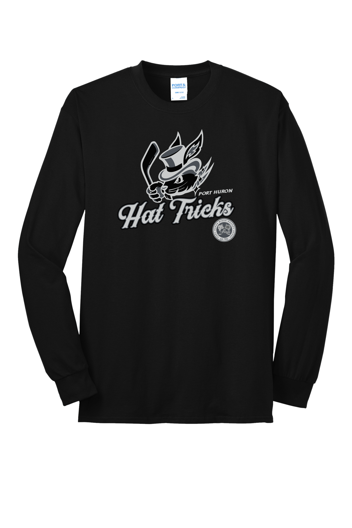 HatTricks Hockey Long Sleeve Tee PC55LS