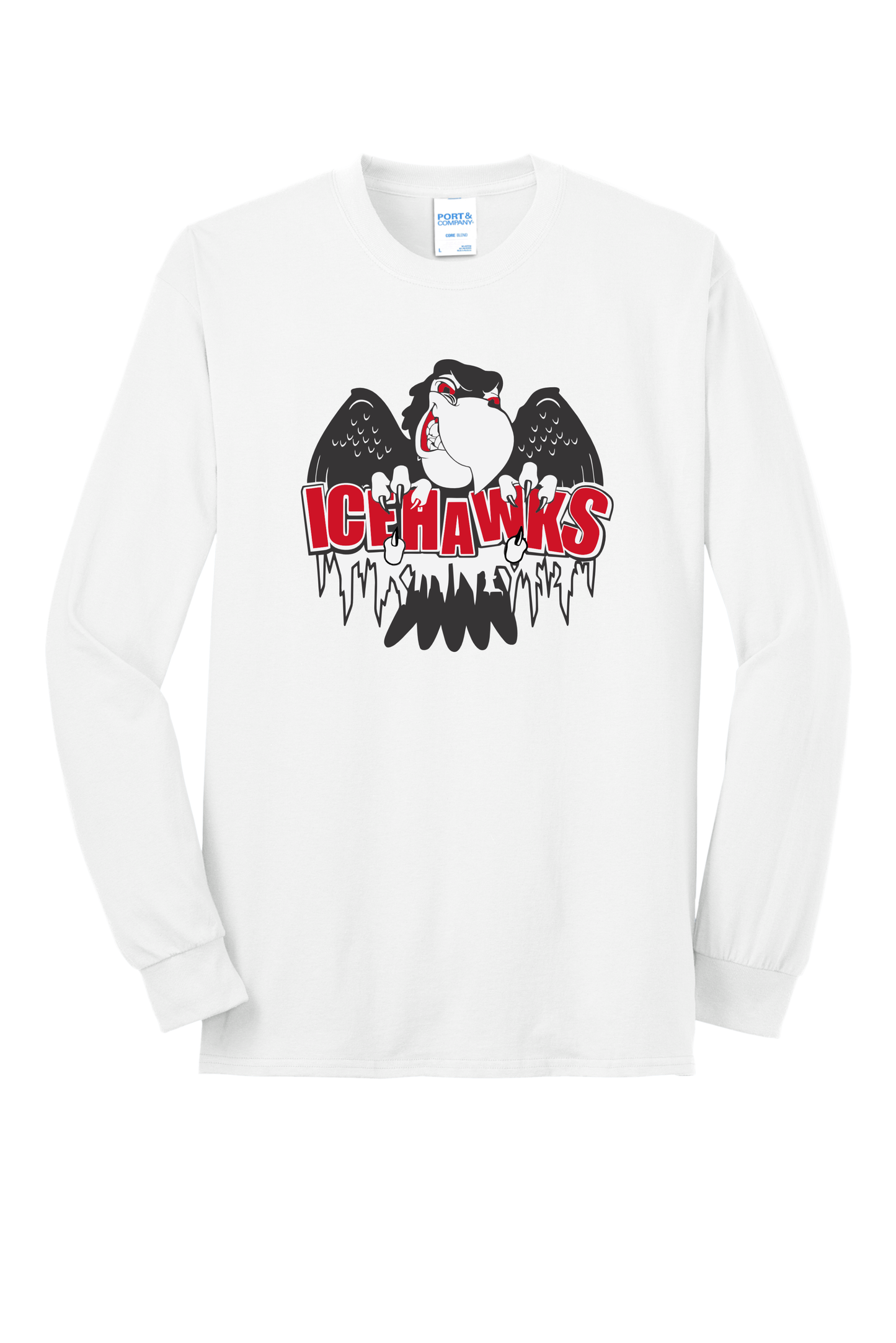 Ice Hawks Hockey Long Sleeve Tee PC55LS