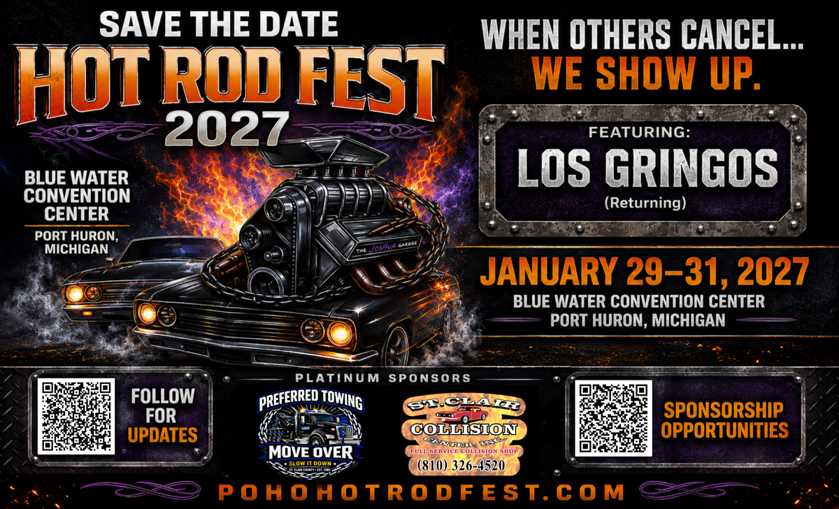 POHO Hot Rod Fest 2027 corrected event poster, January 29–31